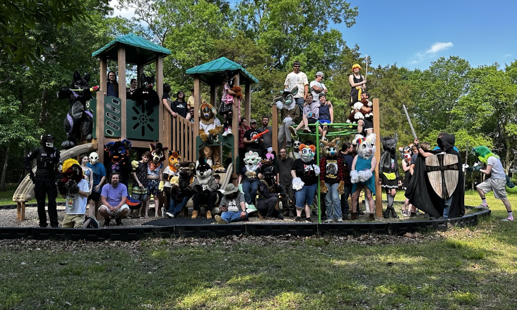 Furries at a playground